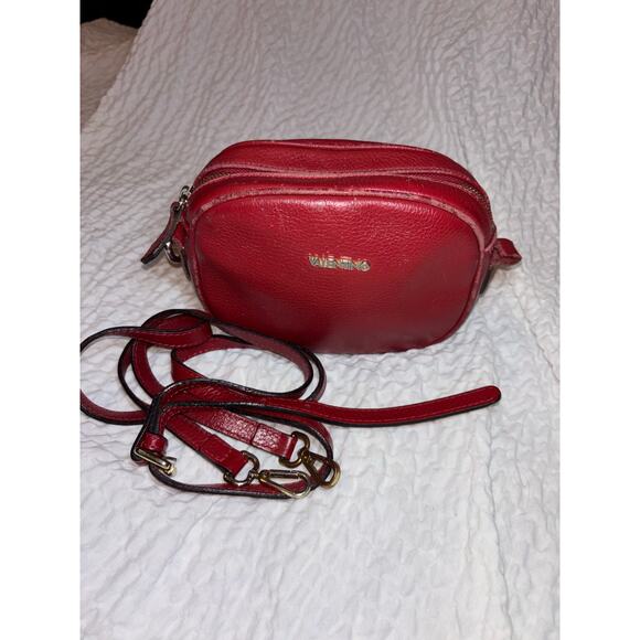 Valentino Red Leather Crossbody Project Bag - Picture 1 of 7
